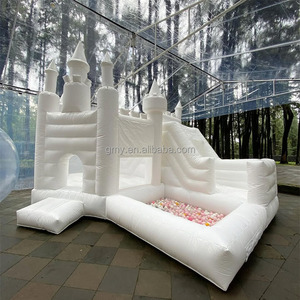 Château gonflable blanc à bas prix <span class=keywords><strong>avec</strong></span> toboggan, château gonflable combiné <span class=keywords><strong>avec</strong></span> <span class=keywords><strong>piscine</strong></span> pour <span class=keywords><strong>location</strong></span> de fête - Product Image 3
