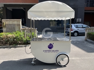 Carrito de Helados con Congelador y Exhibidor, Carrito de Venta Ambulante para Helados, <span class=keywords><strong>Café</strong></span>, BBQ, Comida, Eventos, Playa - Product Image 2