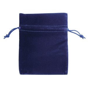 Sacchetto Riciclabile in Velluto Blu 130X150 MM per Candele, Gemme, Gioielli, Caramelle, Collane, Orologi, Giocattoli, Telefoni con Chiusura a Cordoncino e Manico - Product Image 1