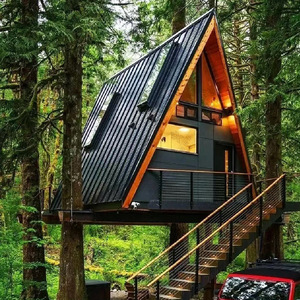 Tente en <span class=keywords><strong>bois</strong></span> mobile <span class=keywords><strong>de</strong></span> grande taille Triangle House Homestay, conteneur anticorrosion pour le camping en plein air, vacances, <span class=keywords><strong>abri</strong></span> contre la pluie - Product Image 3