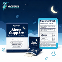 KingFisher OEM Bandes de mélatonine à dissoudre oralement, véganes, sans sucre, supplément vitaminique pour un meilleur sommeil