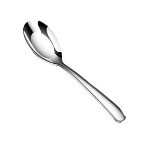 076 Cross-border 304 Stainless Steel <b>Round</b> Handle Flat Bottom Spoon, Deepened Spoon Head, Creative New Chinese Style Soup Spoon - Product Image 5