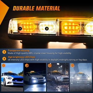 Luces estroboscópicas <span class=keywords><strong>de</strong></span> techo <span class=keywords><strong>de</strong></span> 48LED, luz intermitente <span class=keywords><strong>de</strong></span> advertencia <span class=keywords><strong>de</strong></span> seguridad <span class=keywords><strong>de</strong></span> emergencia <span class=keywords><strong>para</strong></span> <span class=keywords><strong>coche</strong></span>, <span class=keywords><strong>baliza</strong></span> <span class=keywords><strong>de</strong></span> señal <span class=keywords><strong>para</strong></span> camiones <span class=keywords><strong>de</strong></span> 12-24V, vehículos <span class=keywords><strong>de</strong></span> construcción - Product Image 6
