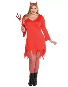 Adult Women Devil Costume Plus Size for Halloween Carnival Stage Performance Cosplay