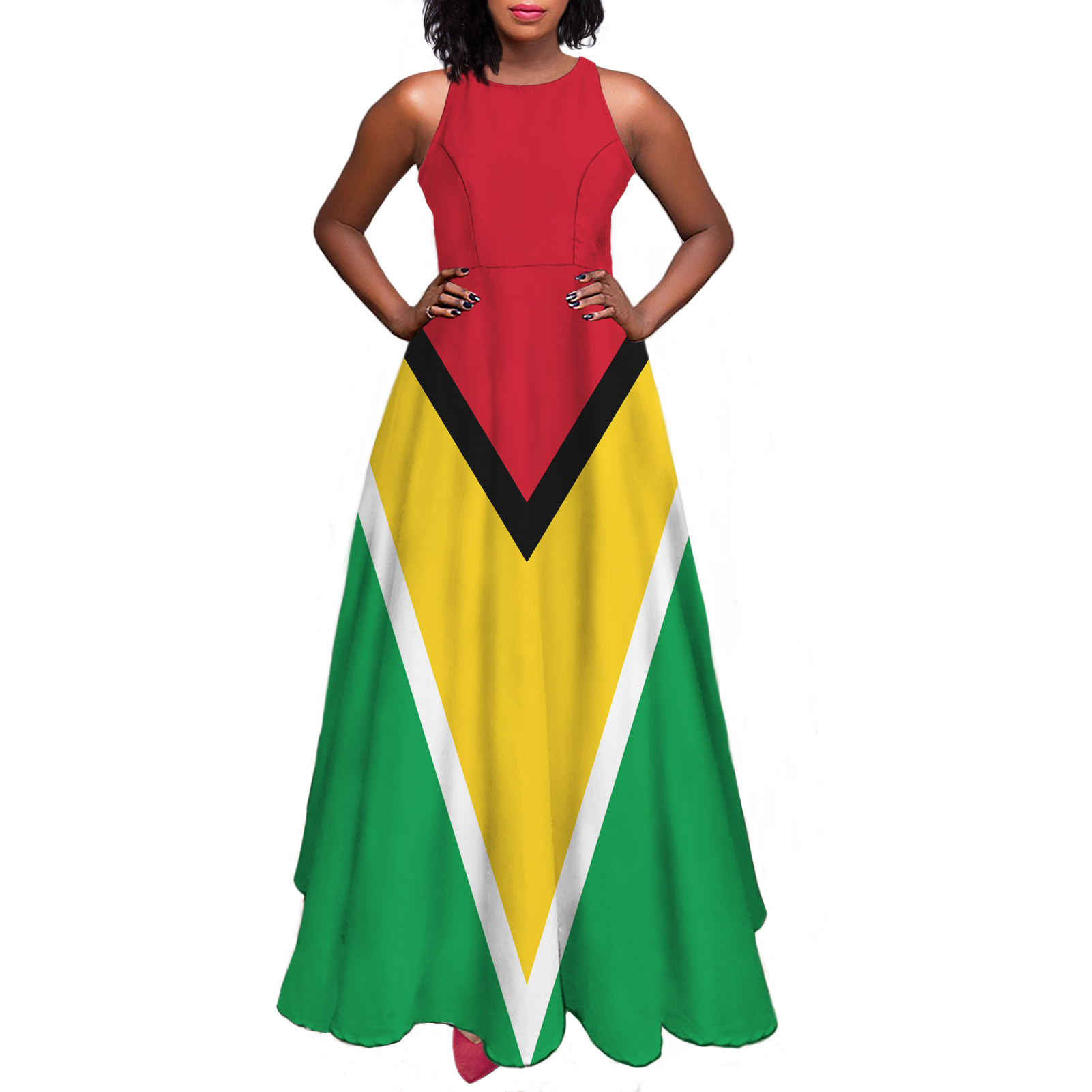 Shop Our Traditional Long Maxi Dresses with Caribbean Flags Shop Our Traditional Long Maxi Dresses with Caribbean Flags