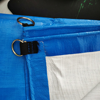 Bâche en PE bleue imperméable, toile en polyéthylène renforcée pour la construction, l'agriculture et le transport