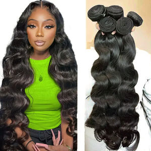 Lots en gros de mèches péruviennes 100% naturelles, ondulées, vierges, alignées, non traitées, brutes, qualité super double drawn, double épaisseur - Product Image 3