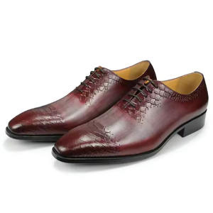 Luxury Designer Genuine Cow Leather Lace-Up <b>Work</b> <b>Shoes</b> <b>for</b> <b>Men</b> Brogue Wedding Business Chaussure <b>for</b> Autumn - Product Image 2