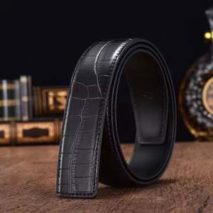 Ceinture de luxe pour homme en cuir de vache véritable avec boucle en alliage en forme de crâne, style vintage, haute qualité, imperméable et durable - Product Image 6