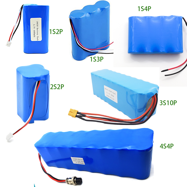 Customized 18650 Battery Pack 3.7V 7.4V 12V 24V 4Ah 6Ah 8Ah 10Ah 20Ah Lithium Ion Battery
