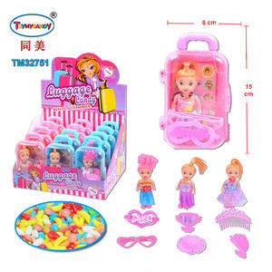 Divertido equipaje caramelo Juguete plástico barato juguete Caddy escuela maletas con muñeca y accesorios juguete caramelo - Product Image 2