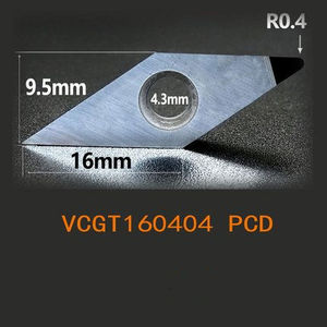 Herramientas de Diamante PCD de Alta Calidad, Insertos VCGT160408 para Llantas de Aleación de Aluminio, Material Importado, Piezas de Torneado CNC PCD para Maquinaria - Product Image 2