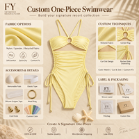 Nouveau Maillot de Bain Une Pièce Halter en Nylon Couleur Unie pour Femme 2026 avec Anneau Circulaire, Effet Ventre Plat et Haute Élasticité