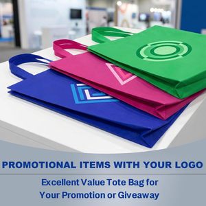 Sacs fourre-tout réutilisables en non-tissé, lot de 6, 11,81x14,96x3,94 po, avec logo personnalisé pour les achats professionnels - Product Image 5