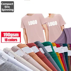 Custom Unisex Tshirt High Quality 100% Premium Cotton T-Shirt Customize Printing Logo Men's O-Neck Blank T-Shirt