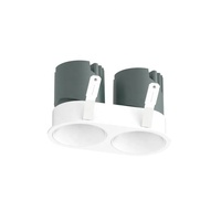 Plafonnier LED encastré anti-éblouissement, non recouvert, réglable, 2*15w, en alliage d'aluminium à haut lumen, projecteur intelligent Tuya
