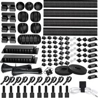 Kit de gestion des câbles Offre Spéciale Organisateur flexible pour les accessoires de câblage muraux Matière plastique pour TV Office Home Electronics