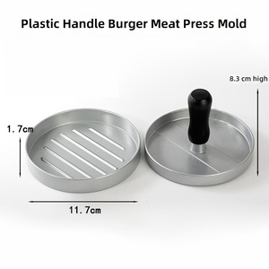 YolecenBurger Moule à Presser la Viande, Presse à <span class=keywords><strong>Steak</strong></span> en Métal, Moule à Tarte de Bœuf Rond, Outil Écologique en Alliage d'Aluminium, Lavage à la Main Uniquement - Product Image 6