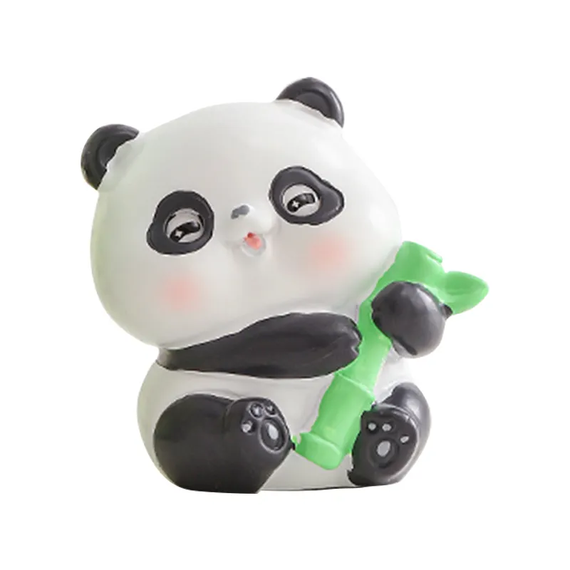 Schlussverkauf niedliche Karikatur Panda-Schmuckstücke Dekor-Spielzeug Miniaturfigur Harz-Schmuckstück