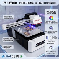 Nouvelle imprimante UV à plat automatique DTF 6090 avec tête XP600, vernis 3D et rotation en relief