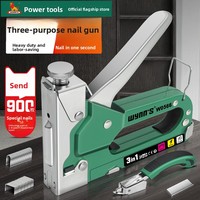 Pistola de Clavos Manual Wynns Tools, Herramienta Multiusos en Forma de U y T para Trabajos en Madera, Decoración, Hierro y Acero, 1 Año de Garantía Industrial