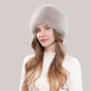 Phụ Nữ Của Phong Cách Mới Mùa Đông <span class=keywords><strong>Hat</strong></span> Với Mô Hình Sọc Dày Ấm Giả Lông Thú Earmuffs Giả <span class=keywords><strong>Fox</strong></span> Lông Mông Cổ <span class=keywords><strong>Hat</strong></span> - Product Image 2