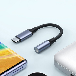 Adaptateur audio Type-C 3,5 mm Convertisseur USB-C DAC Décodage numérique Câble de raccordement pour casque pour téléphone portable Ordinateur portable État neuf - Product Image 1