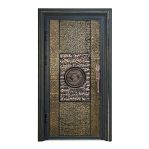 BAODU — porte d'entrée de luxe en aluminium moulé or, pare-balles, en métal - Product Image 1