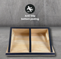 Planche inclinée en bois à 25 degrés pour squats, étirements des mollets, amélioration de la santé des genoux, physiothérapie et réadaptation