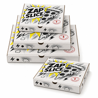 Caja de Pizza para Llevar al por Mayor, con Logotipo Impreso Personalizado, de Cartón Corrugado Sólido, para Comida Rápida