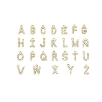 Bracelet extensible en chaîne de perles de 4 mm avec pendentif en forme de cœur lisse et rond en zircon, lettre initiale A-Z en or rempli 14 carats, vente en gros