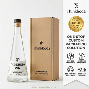 Botella de Ginebra Cónica de Lujo de 750 ml, Caja de Regalo Personalizada, Marca Integrada de Licores, Solución para Regalos Navideños - Product Image 1
