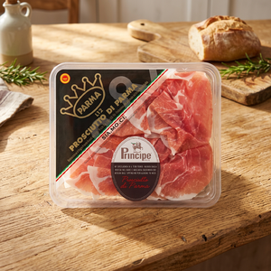 Jamón de Pata de Cerdo Italiano Auténtico Principe Parma DOP de Primera Calidad, Curado 18 Meses, Cortado en Rebanadas, Almacenado Refrigerado, 60 Días - Product Image 3