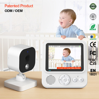 Produits de surveillance vidéo et audio, babyphone Jumon, caméra pour enfants avec dessin animé mignon, écran tactile de 2,8 pouces, surveillance pour bébé