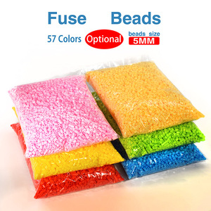ลูกปัดพลาสติกเพอร์เลอร์ 57 สี จำนวนมาก ของเล่นเพอร์เลอร์ DIY ขายส่ง ขนาด 5 มม. ปลอดสารพิษ ลูกปัดฮามะสำหรับเด็ก - Product Image 3