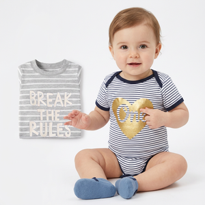 OEM/ODM Custom Dyed Organic Cotton Eco-Friendly Unisex Baby Rompers Summer Born Clothes Factory Sale Design Wholesale Price - Product Image 1