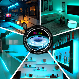 Tira de Luz <span class=keywords><strong>LED</strong></span> COB de 4mm, Azul Hielo, 5V 12V, 480leds/m, Cinta <span class=keywords><strong>LED</strong></span> Flexible, Regulable, para Interiores, Cocina, Dormitorio, Hogar, Manualidades - Product Image 3