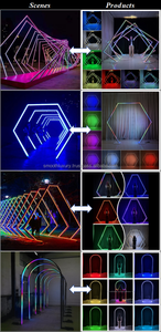 Smooth Wedding Geometric Led Metal Arch Door <b>Tunnel</b> <b>Lighted</b> Wedding Backdrop for Event Party Decoration - Product Image 6