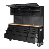 [Expédition Rapide] Armoire d'Outils en Acier Inoxydable Vente en Gros, Meuble de Rangement Utilitaire pour Quincaillerie, Anti-Déformation, Coffre à Outils de 72 Pouces