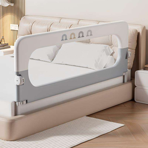 Sponda <span class=keywords><strong>Letto</strong></span> Pieghevole Portatile Monolaterale di Alta Qualità, Protezione Anticaduta per Neonati e Bambini - Product Image 1