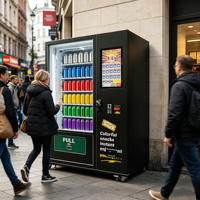 Máquina Expendedora Compatible con Tarjetas IC, Sistema de un Solo Tóquen, Dispensador de Bebidas y Aperitivos con Soporte para Tarjetas de Campus y Oficina