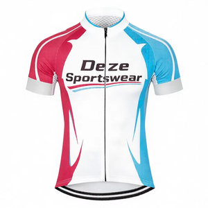 Maillot de cyclisme d'équipe personnalisé avec logo, imprimé par sublimation, manches courtes, séchage rapide, respirant, polyester, uniforme de course sur route, OEM - Product Image 2