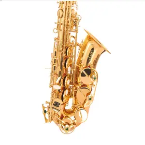 Saksofon tenor datar model emas profesional E