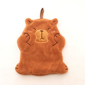 Toalla de <span class=keywords><strong>mano</strong></span> de lana Coral de dibujos animados 2025, pañuelo de pelo grueso que no se desprende, toalla de cocina absorbente para niños - Product Image 5
