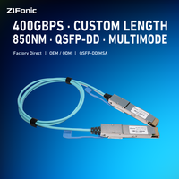 Câble optique actif QSFP-DD AOC 400G, module fibre optique QSFP-DD vers QSFP-DD 400 Gbit/s pour commutateur de centre de données, longueur personnalisée