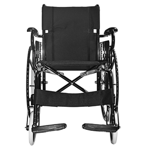 Equipo médico Silla de ruedas plegable Silla de ruedas manual de Enfermería de acero portátil - Product Image 2