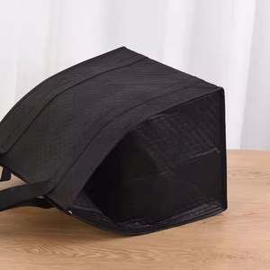 Sac Isotherme Noir Tendance en Tissu Non-Tissé avec Fermeture Éclair pour Pique-Nique en Extérieur et Rangement Alimentaire – Offre Spéciale - Product Image 4