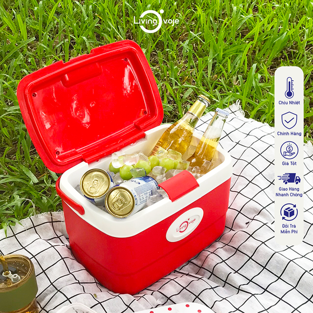 Tabletop Design Insulated Cooler Box Mint Bunker Design Modern PP Lightweight Waterproof Portable Durable 16H Ice Cooler 9L