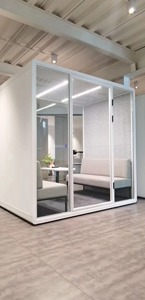 Mobili per Ufficio Moderni, Parete Divisoria Insonorizzata <span class=keywords><strong>in</strong></span> <span class=keywords><strong>Plexiglass</strong></span>, Cubicoli Insonorizzati, Cabine <span class=keywords><strong>in</strong></span> Vetro Insonorizzate - Product Image 3