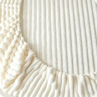 Drap-housse rayé en fausse fourrure de lapin douce, protège-matelas moelleux, bord extensible, plusieurs tailles disponibles pour la maison et la chambre, personnalisable